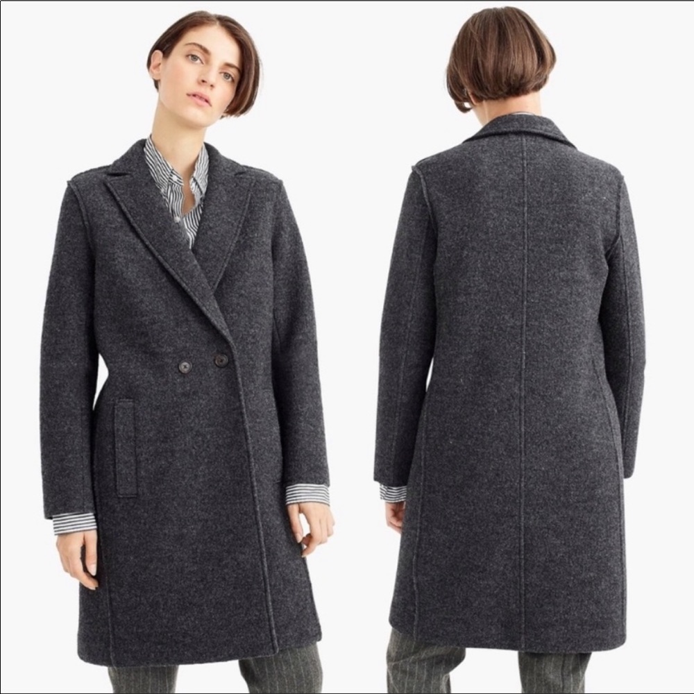 J CREW DAPHNE ITALIAN BOILED WOOL COAT Size 4